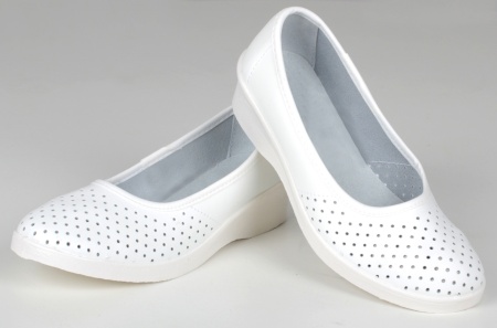 Туфли женские нат. кожа Эмануэла ПВХ ALMI (арт. 6813-00101), белый, арт. 17529 — изображение товара РусПак